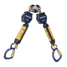 DBI/SALA 6' Nano-Lok Twin Leg Self-Retracting Dyneema Polyester Web Lifeline With Quick Connector Anchorage Connection And (2) Aluminum Captive Eye Carabiner 
