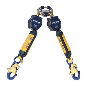  DBI/SALA 3101276 6' Nano-Lok Twin Leg Self-Retracting Dyneema Polyester Web Lifeline 