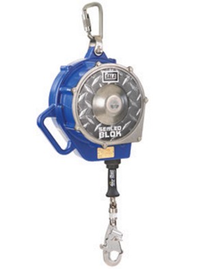 DBI/SALA 85' Sealed-Blok Self Retracting Lifeline With Stainless Steel Wire Rope, Swivel Snap Hook, Anchorage Carabiner, And Cable Tie-Off Adapter 