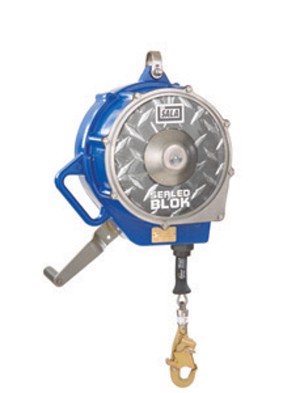 DBI/SALA 130' Sealed-Blok Self Retracting Retrieval Lifeline With Galvanized Steel Wire Rope, Swivel Snap Hook, 3-Way Retrieval Winch, Anchorage Carabiner, And Cable Tie-Off Adapter 