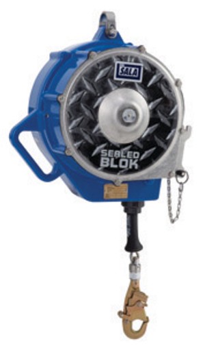 DBI/SALA 130' Sealed-Blok Self Retracting Retrieval/Bracket Lifeline With Galvanized Steel Wire Rope, Swivel Snap Hook, 3-Way Retrieval Winch And Mounting Bracket, Anchorage Carabiner, And Cable Tie-Off Adapter 