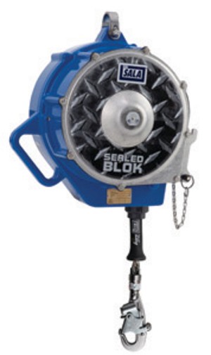 DBI/SALA 130' Sealed-Blok Self Retracting Retrieval/Bracket Lifeline With Stainless Steel Wire Rope, Swivel Snap Hook, 3-Way Retrieval Winch And Mounting Bracket, Anchorage Carabiner, And Cable Tie-Off Adapter 