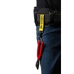 Allows for staging of tools from the belt 