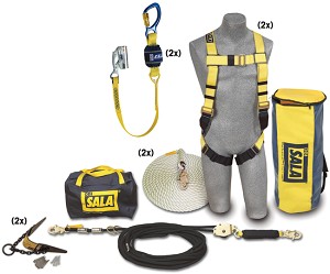 DBI/SALA 7611907 2 Person Roofer's Fall Protection Kit - HLL System 