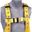 Fixed frontal D-rings provide work positioning options 