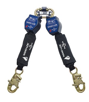 Nano-Lok Twin-Leg Quick Connect Self Retracting Lifeline - Web - For Hot Work Use 