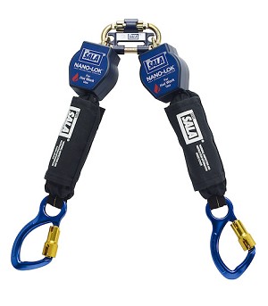 DBI/SALA 3101503 Nano-Lok Twin-Leg Quick Connect Self Retracting Lifeline 