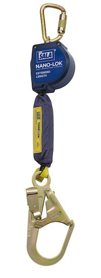 Nano-Lok Extended Length Self Retracting Lifeline with Anchor Hook - Web 