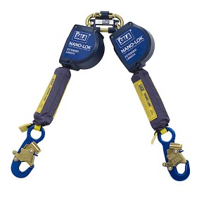 DBI/SALA 3101623 Nano-Lok Extended Length Twin-Leg Quick Connect Self Retracting Lifeline - Web 