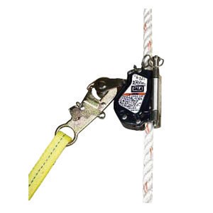 DBI/SALA Lad-Saf Hands Free Mobile Stainless Steel And Thermoplastic Rope Grab With 3' EZ Stop II Shock Absorbing Lanyard (For Use With 5/8 