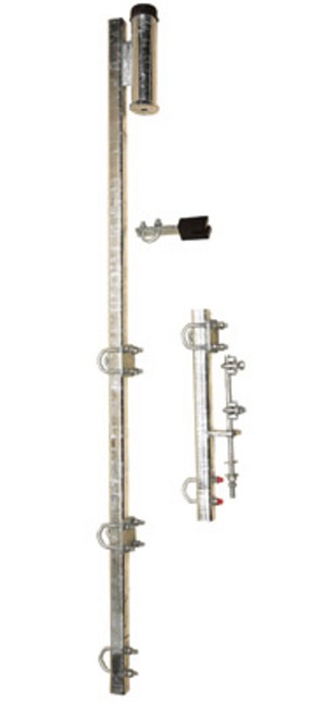DBI/SALA Lad-Saf Flexible Galvanized Bottom Bracket Assembly (For Use With Ladder Safety System) 