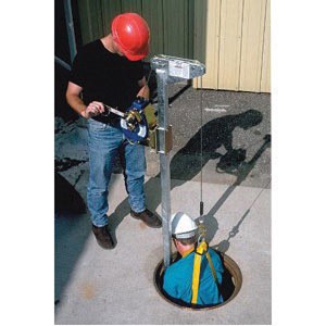 DBI/SALA Ladder Mast Assembly With Galvanized Removable Extension With Pulleys And Winch/SRL Mounting Bracket 