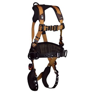 Falltech 7081BRM Advanced ComforTech Gel Harness Construction Belted 3 D-rings Harness 
