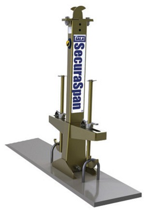 DBI/SALA SecuraSpan Zinc Plated Steel Stanchion With Loop Rebar Base And Intermediate Bracket (Fits 1/2 