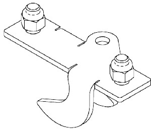 DBI/SALA 7400089 SecuraSpan Perpendicular I-Beam HLL Stanchion Intermediate Bracket 