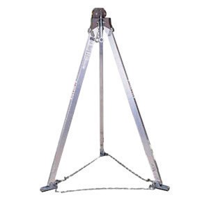 DBI/SALA 7' Advanced Adjustable Aluminum Tripod With Adjustable Locking Legs, Safety Chains And Rubber Safety Shoes 