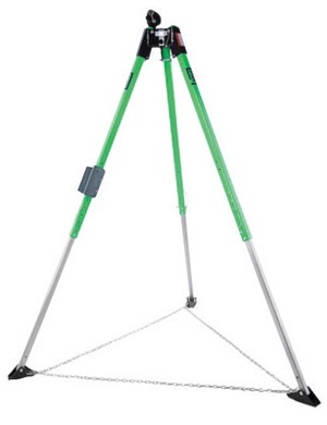 DBI/SALA 7' Advanced UCT-300 Series Aluminum Tripod With Adjustable Locking Legs, Safety Chain, Safety Shoes, Top Pulley And Quick Mount Bracket 