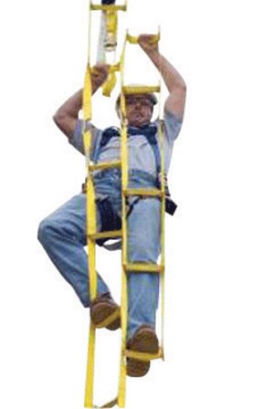 DBI/SALA 8' Rollgliss Synthetic Rescue Ladder With (3) Connecting Carabiners And Carrying Bag 