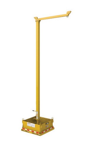 DBI/SALA 20' FlexiGuard SafRig Single Worker Temporary/Portable Steel Jib Fall Arrest System With Counterweight Base 