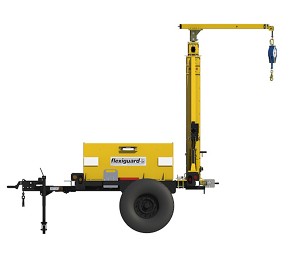 DBI-SALA FlexiGuard Trailer Mount System With 10 Ft. – 21.5 Ft. (3.0M – 6.6M) Adjustable Anchor Height And 4.5 Ft. (1.4M) Anchor Offset (For Rugged Terrain) 