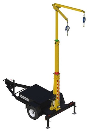 DBI-SALA  FlexiGuard Trailer Mount System With 10 Ft. – 21.5 Ft. (3.0M – 6.6M) Adjustable Anchor Height And 4.5 Ft. (1.4M) Anchor Offset 