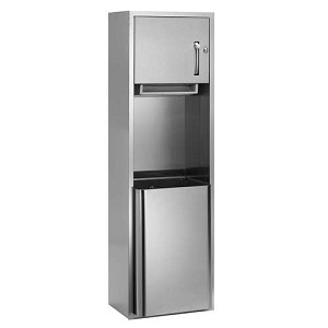 Bradley 227-100000 Towel/Waste- 18 Gal- Semi-Rec 