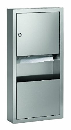 Bradley 2291-110000 Towel/Waste- 2 Gal- Surface-Mounted 