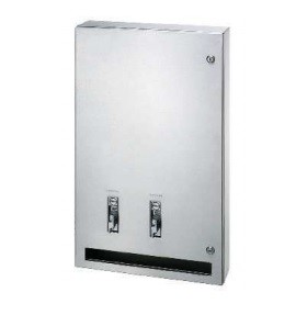 Bradley 407-400000 Napkin/Tampon Vendor, Recessed 