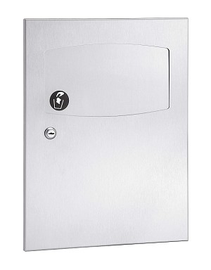 Bradley 4737-100000 Napkin Dispenser, 1.5 Gal, Semi-Recessed 