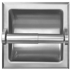 Bradley 5102-525500 Toilet Tissue Dispenser, Recessed, Single 