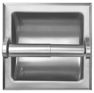 Bradley 5102-550000 Toilet Tissue Dispenser, Recessed, Single 