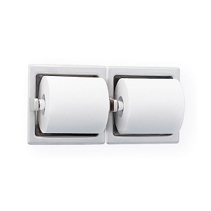 Bradley 5124-550000 Toilet Tissue Dispenser, Recessed, Dual 