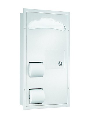 Bradley 5911-000000 Combi Seat Cover/TT Dispenser, Waste 