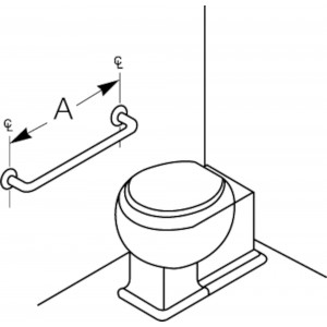Bradley 8327-001240 Grab Bar- Concealed- 1-1/4 OD x 24 
