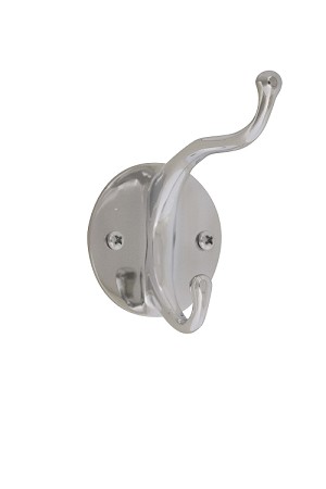 Bradley 914-000000 Robe Hook, Chrome Plated Brass, Dbl 