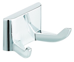 Bradley 932-000000 Robe Hook, Double, Polished Chrome 