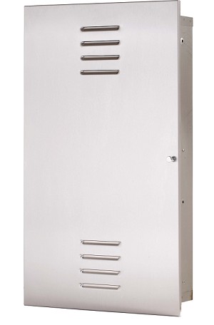 Bradley 990-000000 Bedpan Storage Cabinet, Recessed, Stainless 