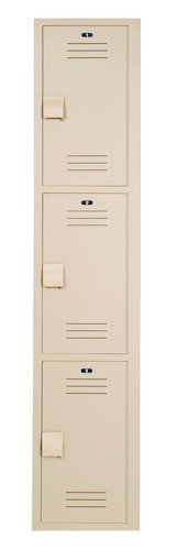 Bradley LK1218723HV-200 Locker 12in.W 18in.D 72in.H- 3-Tier 