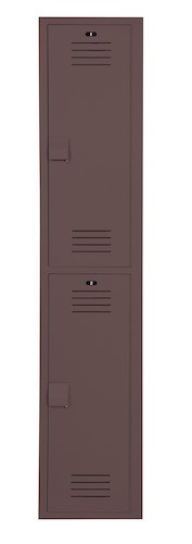 Bradley LK1518722HV-200 Locker 15in.W 18in.D 72in.H- 2-Tier 