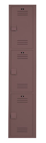 Bradley LK1518723HV-203 Locker 15in.W 18in.D 72in.H- 3-Tier 