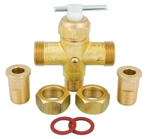 Bradley S01-038S Manual Mixing Valve With Tailpieces 