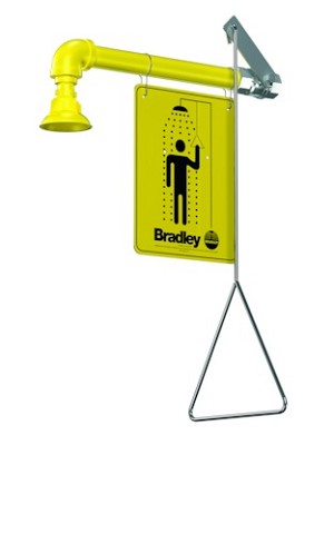 Bradley S19-120 Yellow Galvanized Steel Horizontal Supply 