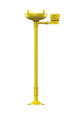 Bradley S19-210B Pedestal-Mounted Eyewash with Stainless Steel Bowl 