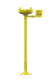 Bradley S19-210Y Pedestal-Mounted Eye/Facewash with Stainless Steel Bowl 