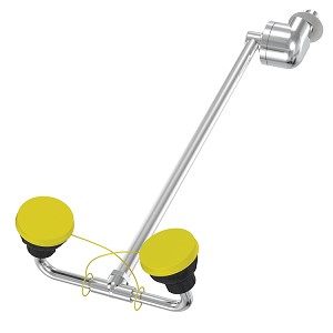 Bradley S19-290W Barrier Free Swing-Down Eye/Face Wash 
