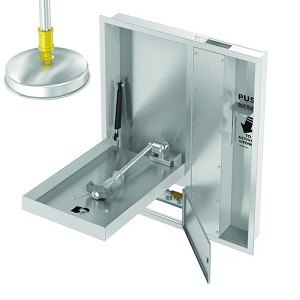 Bradley S19345HFB Barrier Free Concealed Eyewash & Drench Shower 
