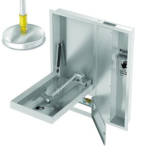 Bradley S19345JXBT Concealed Barrier Free Eye/Face Wash & Drench Shower 