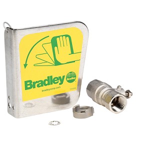 Bradley S30-072 Stainless Steel Handle With Cord And Pin Nut Washer Adapter 