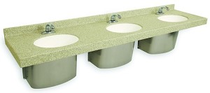Bradley S45-2461 LD-3010 3 Station Oat Mesa Bone 