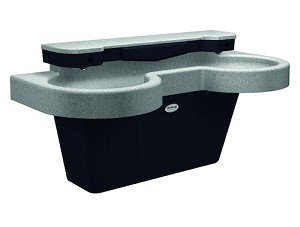 Bradley S93-723 SS-2N 2-station Empire Gray 